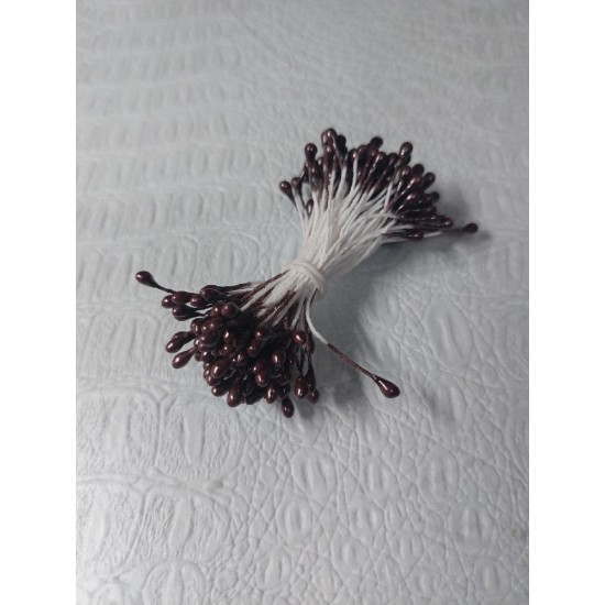 Тычинка средняя для цветов цв. коричневый, цена за 100 шт